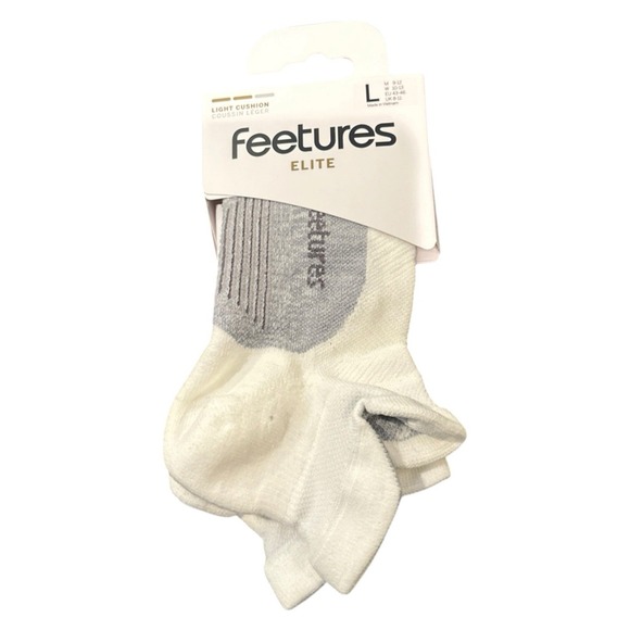 Feetures Other - Feetures Elite Socks Mens Large 9-12 White Light Cushion No Show Running 1 Pair
